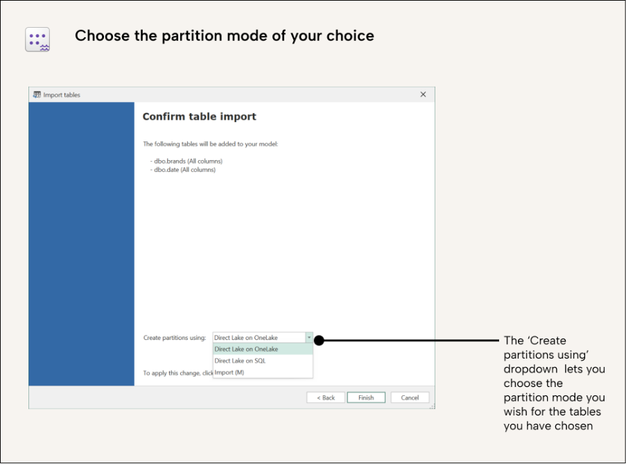Choose the partition mode of your choice