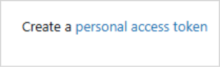 Create a personal access token