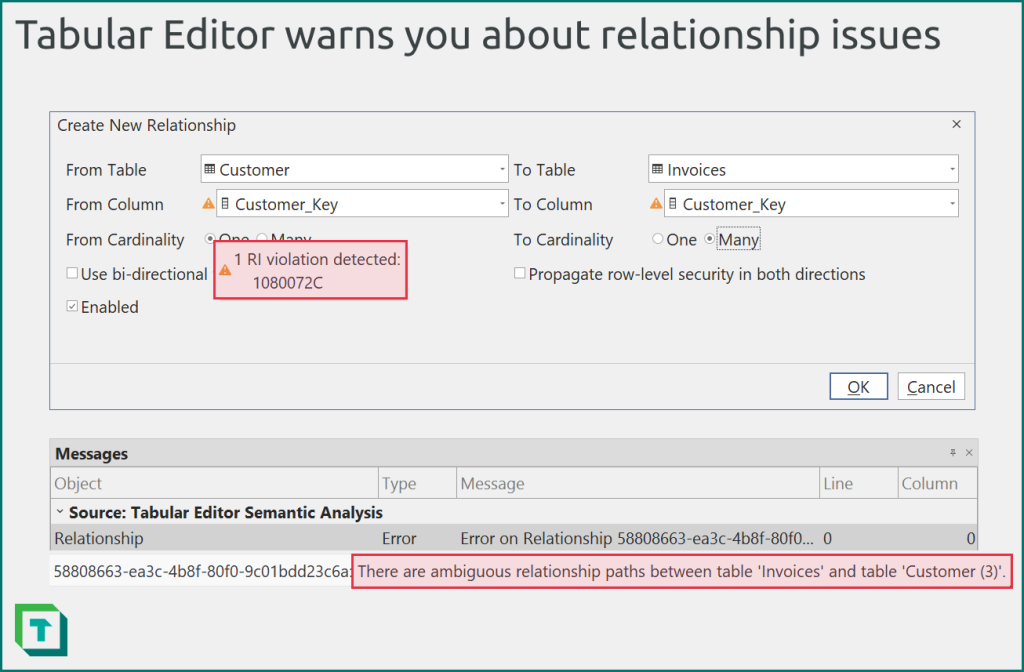 Create semantic model relationships