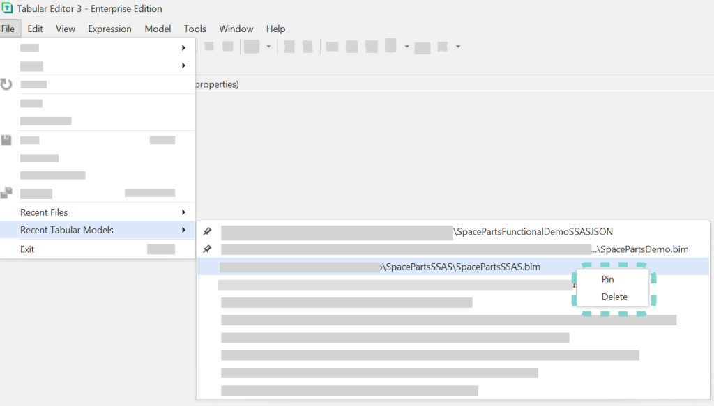 Pin, Unpin and Delete Recent items in the file menu