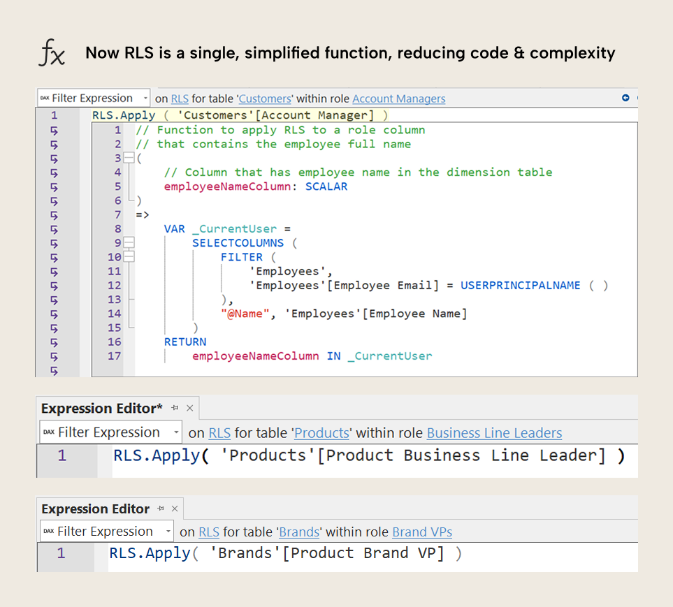 RLS-as-a-single-simplified-function