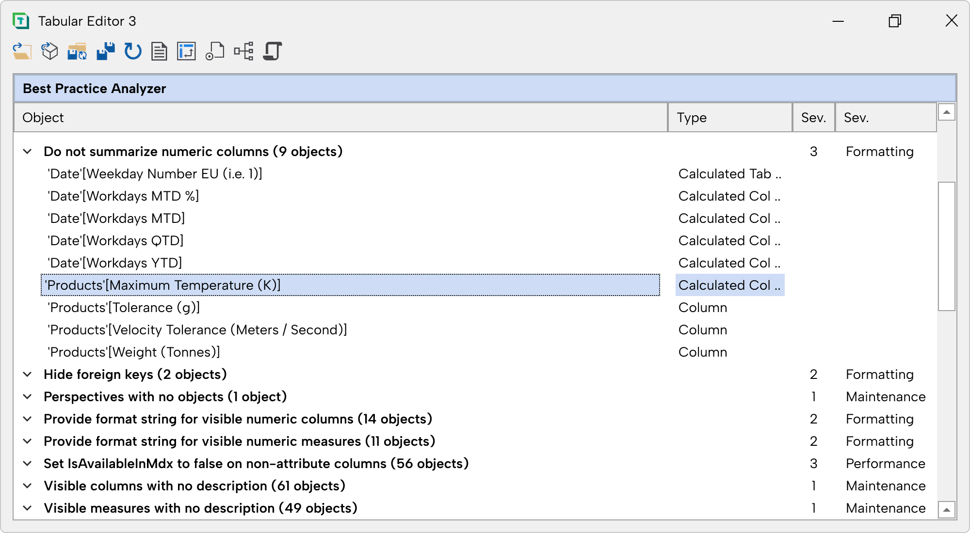 Best Practice Analyzer