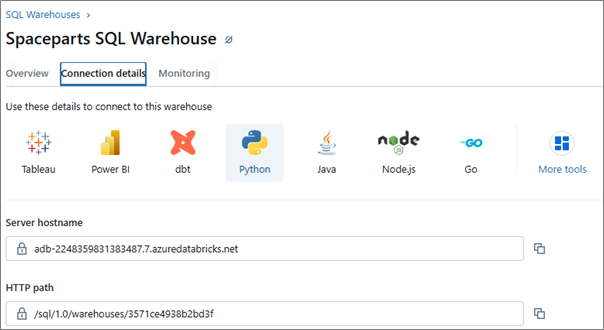 SpaceParts SQL Warehouse_databricks 2