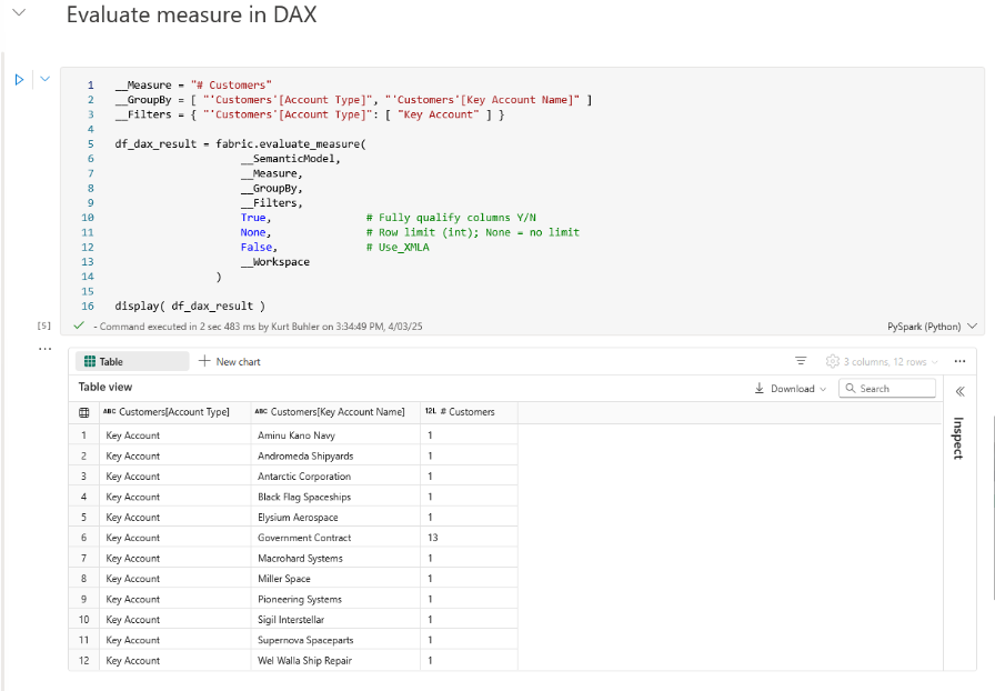 TMDL scripts, notebooks, and Tabular Editor - tools that help you scale - Evaluate measure in DAX