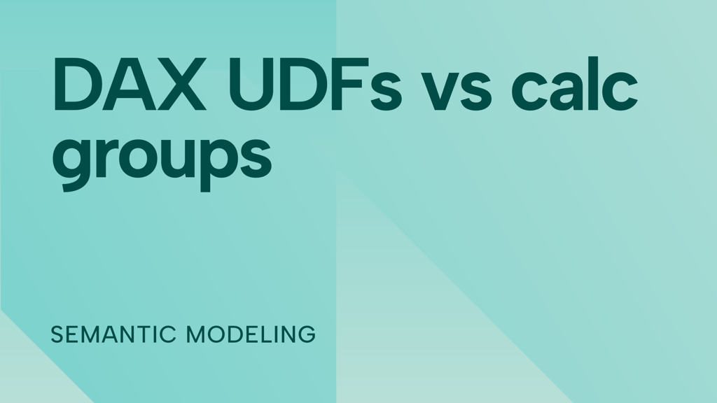 When DAX UDF measures beat calculation groups for time intelligence