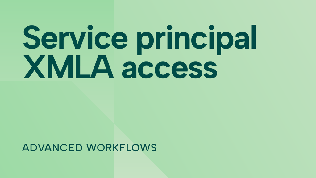 Service principal access to dedicated capacity XMLA endpoint