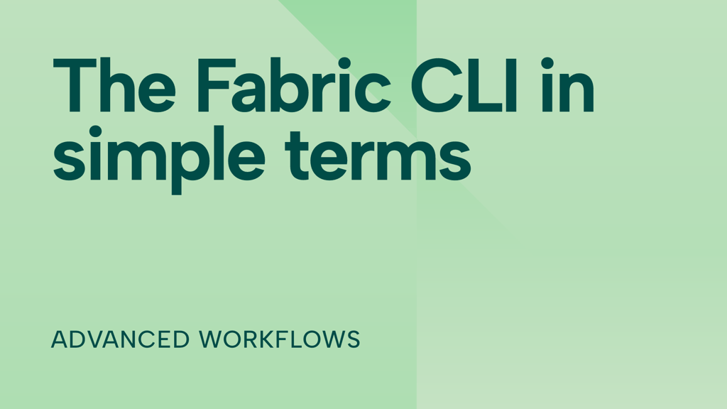 The Fabric command line interface in simple terms