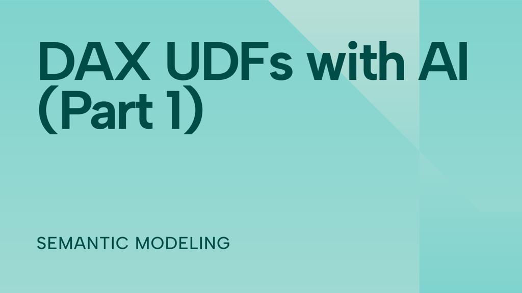 Using DAX functions (UDFs) with AI: Model analysis, refactoring, and C# scripts (Part 1)