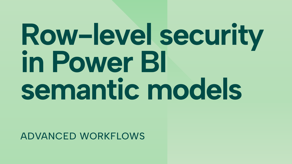 Row-level security in Power BI semantic models