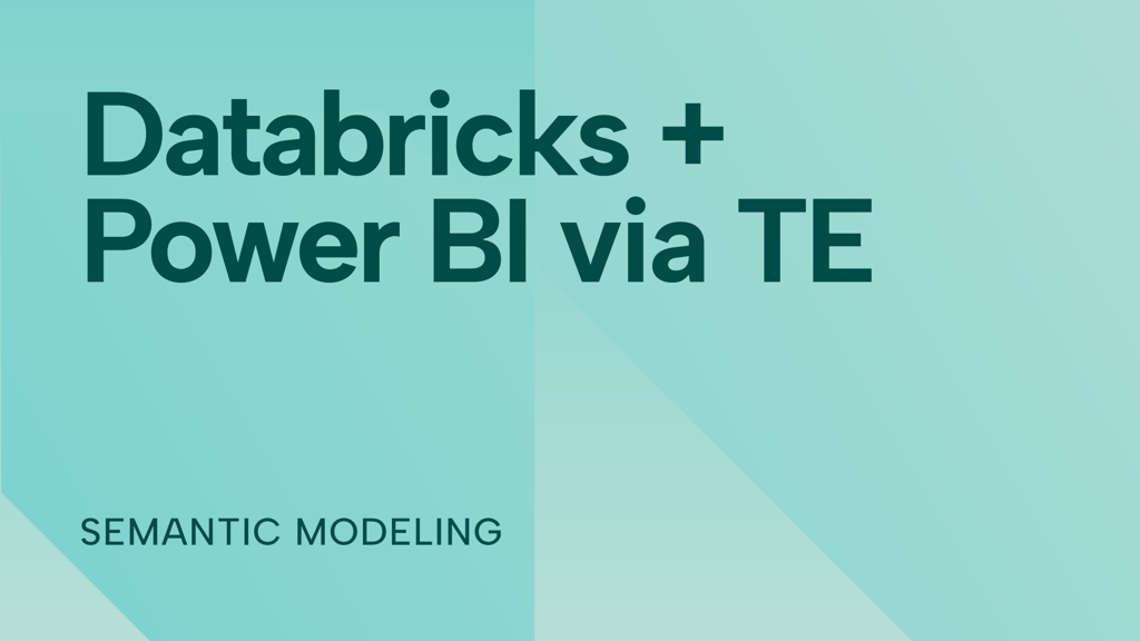 Bridge analytics in Databricks and Power BI via Tabular Editor