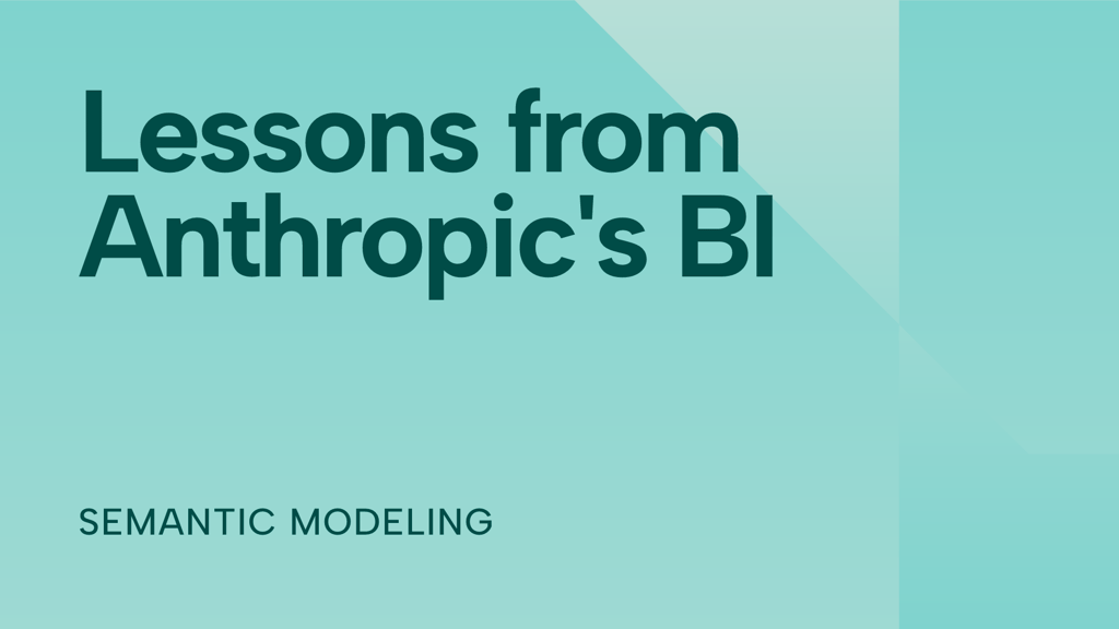 Lessons from Anthropic’s implementation of agentic self-service BI