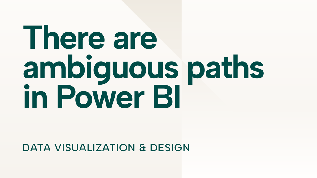 There are ambiguous paths in Power BI