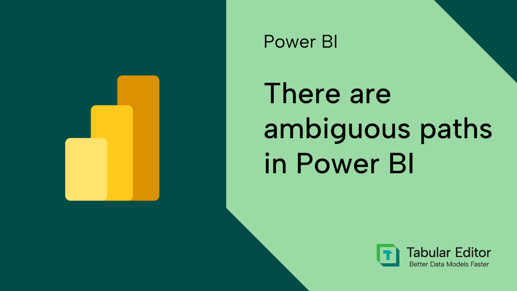 There are ambiguous paths in Power BI