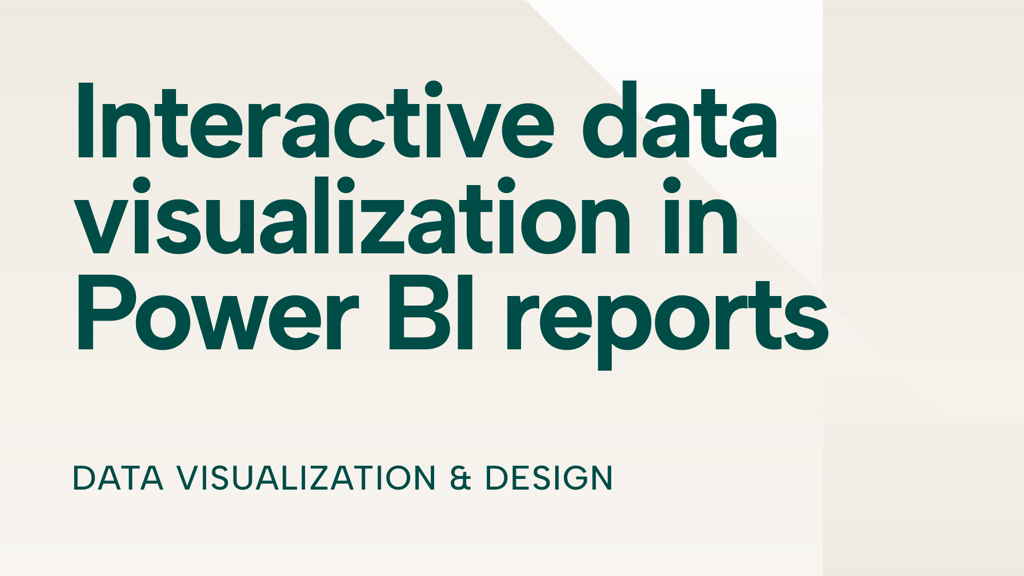 Interactive data visualization in Power BI reports