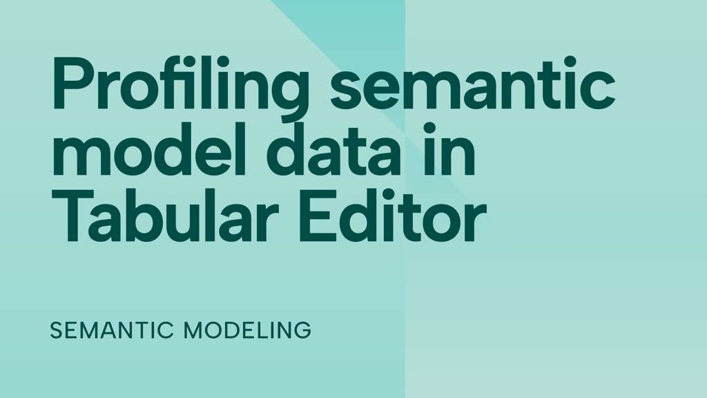 Profiling semantic model data in Tabular Editor