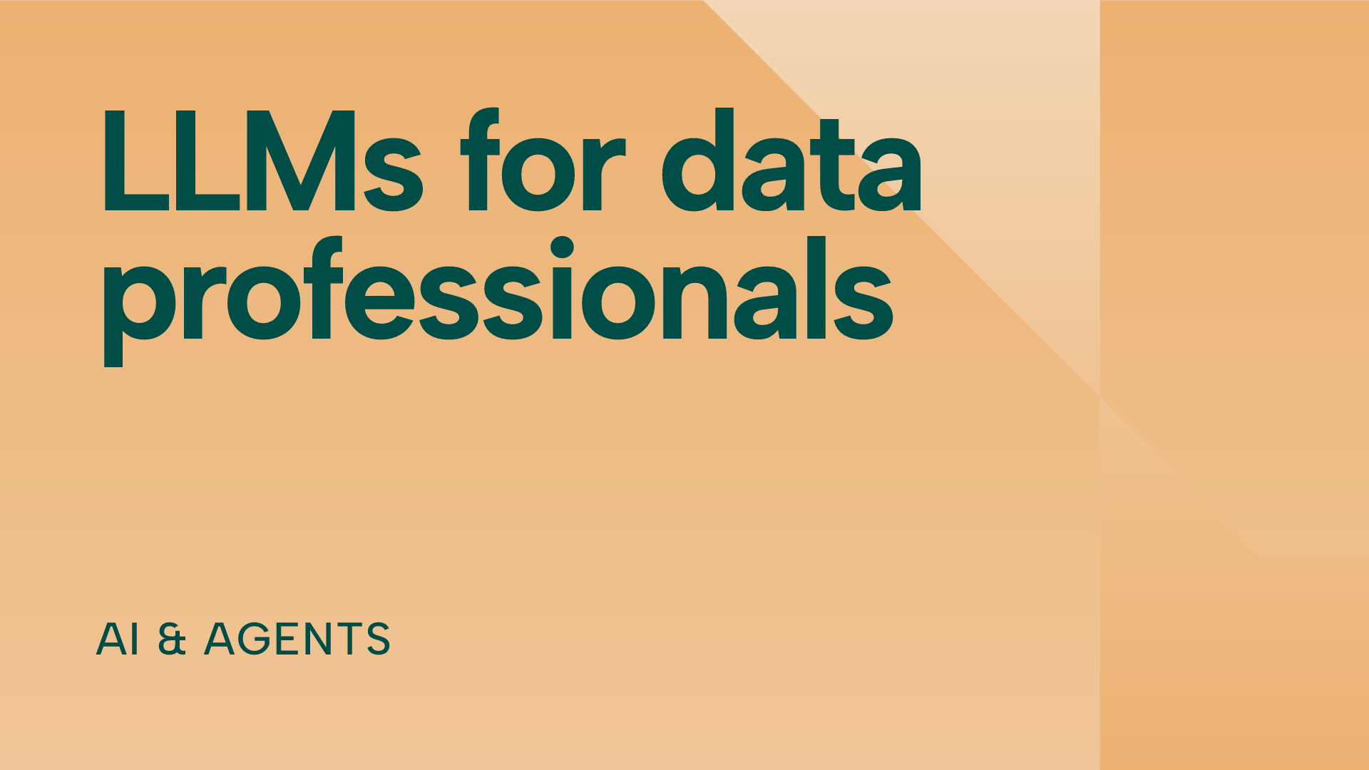 LLM's: praktische introductie voor data professionals